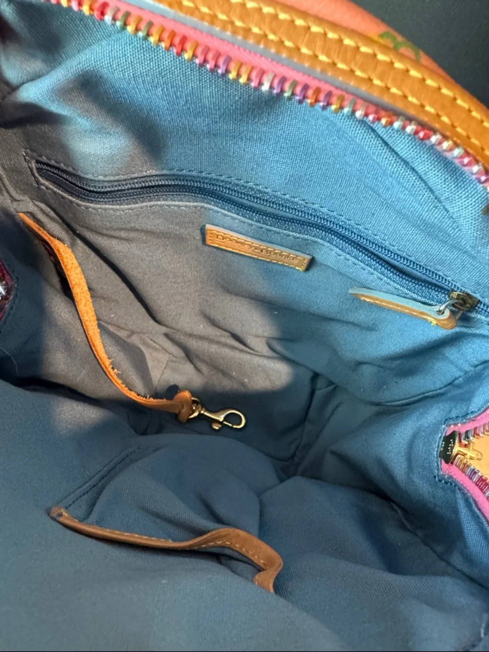 SOLD - Dooney & Bourke Pink Multicolor Logo Mini Satchel - Picture 9 of 10